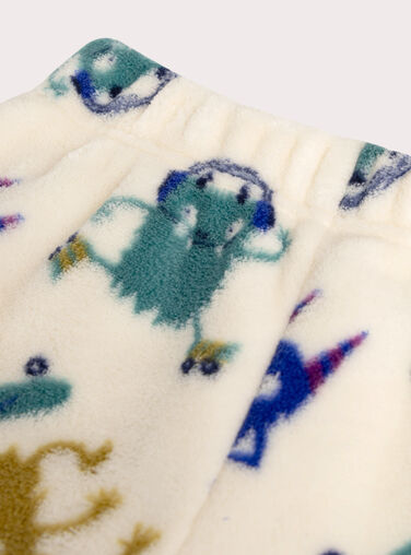 Ecru fleece pajamas for boys  VEGOPYJBOA1 / 24WH1294PYJ001