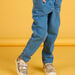 Paper bag jeans with elasticated waist