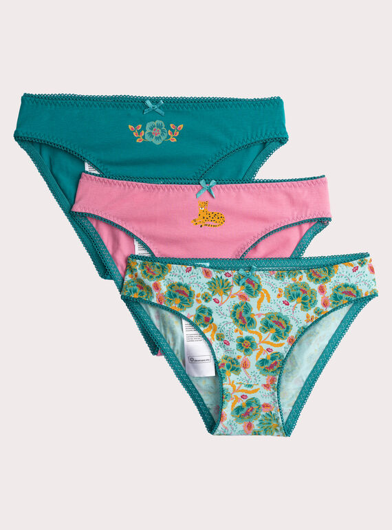 Set of 3 printed panties for girls  VEFALOTBLE / 24WH1184D5L203