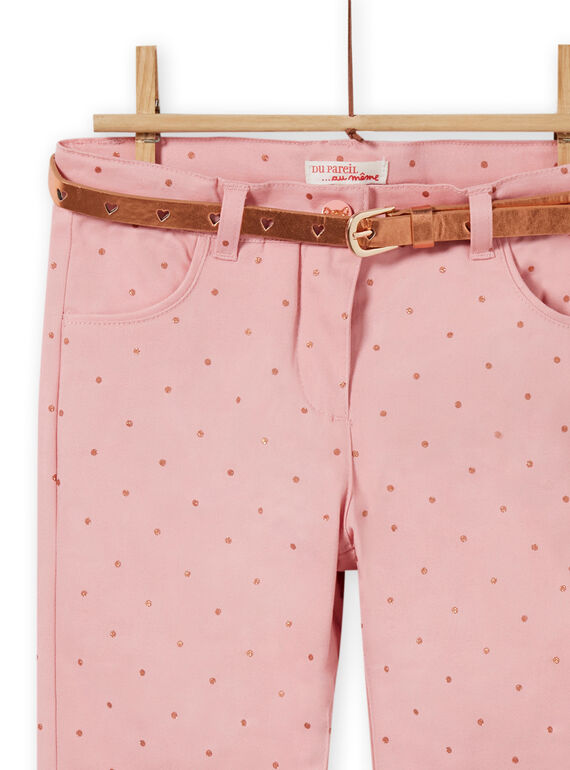 Old pink pants with polka dots child girl MASAUPANT2 / 21W901P1PAN303