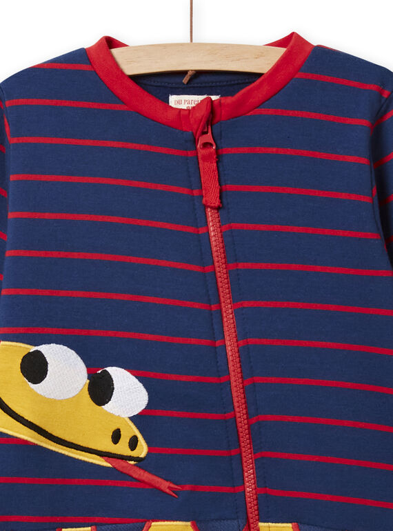 Navy blue overpjama with snake and stripes child boy NEGOCOMBI / 22SH12E1D4F070