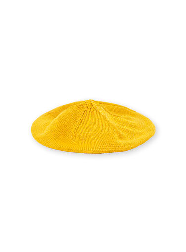 Yellow beret in fine mesh baby girl LYINAUBON / 21SI09L1BON106