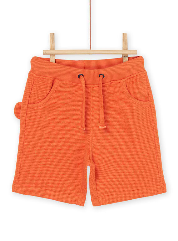 Dark orange shorts with monkey pocket RUJUNBER2 / 23SG10U2BER407