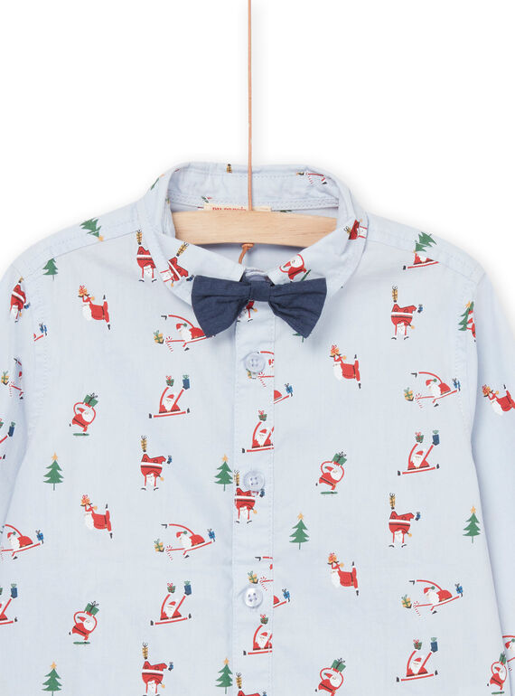Christmas print shirt with bow tie PONOCHEM / 22W902V1CHM706
