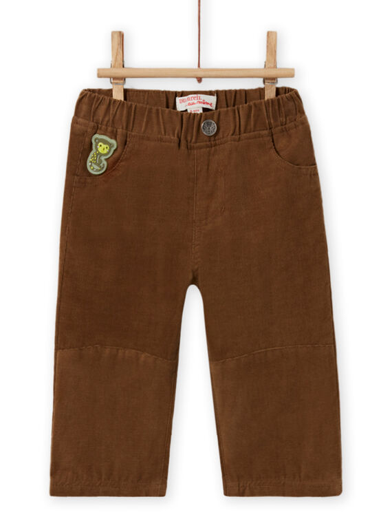 Baby boy brown corduroy pants MUKAPAN2 / 21WG10I1PAN803