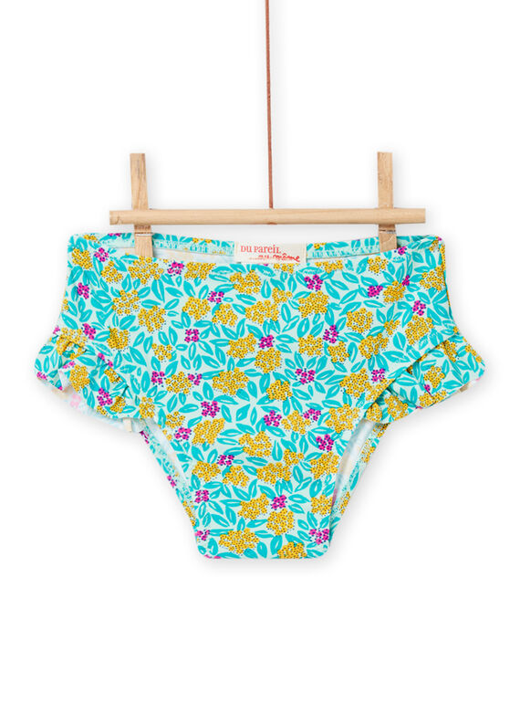 Baby Girl Floral Print Turquoise Panties NYIMER2EX / 22SI09L7MAI611