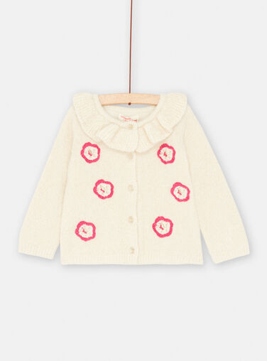 Baby girl pale pink cardigan SILOCAR / 23WG09R1CARA002