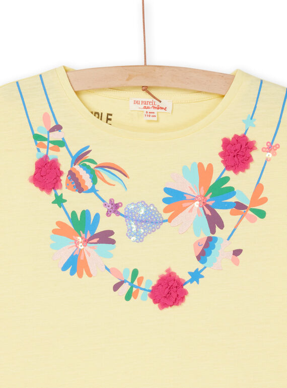 Blue flowing shorts with floral print RAPOPTI1 / 23S901X3TMCB105