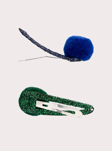  Set of 4 pompom strips for girls  VYAJOCLIP3 / 24WI01L4BRT060