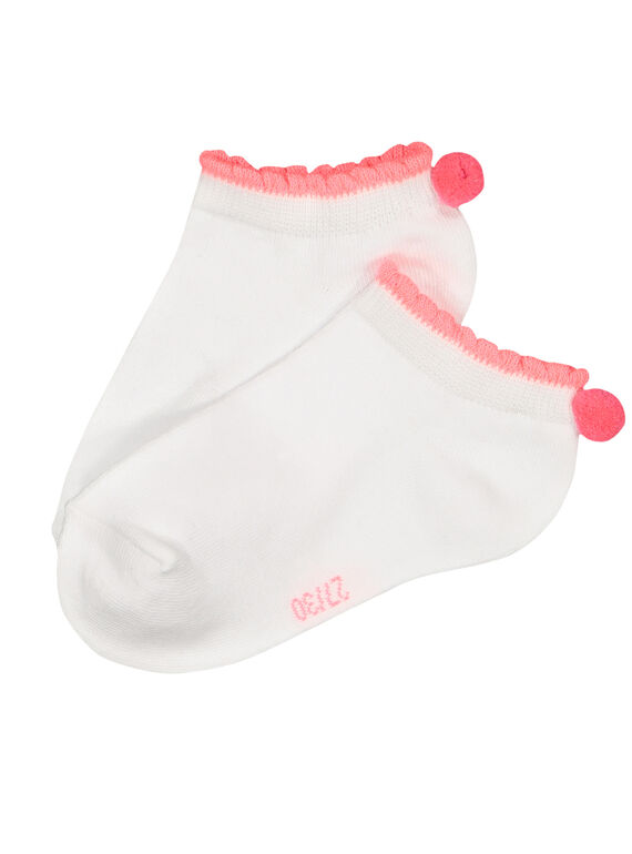 Girls' pompom socks FYAJOCHO10B / 19SI01G8SOQ000