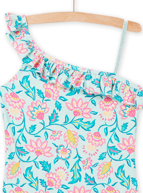 Almond green swimsuit child girl NYAMER3 / 22SI01L2MAI611