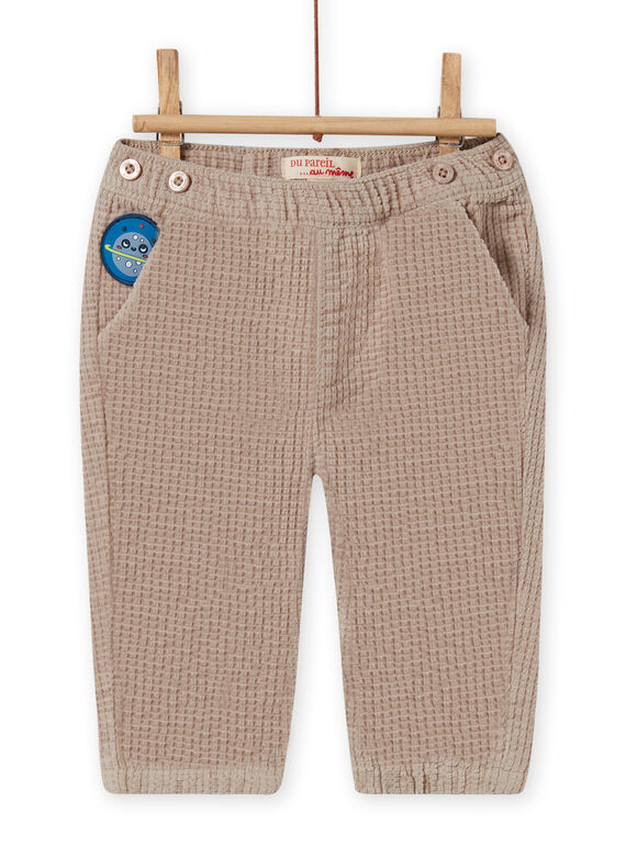 Baby boy plaid pants with striped suspenders MUPLAPAN2 / 21WG10O2PAN817