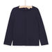 Navy blue long sleeve t-shirt with lace