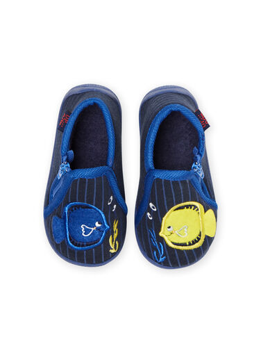 Baby boy navy blue booties NUPANTMARIN / 22KK3825D0A070