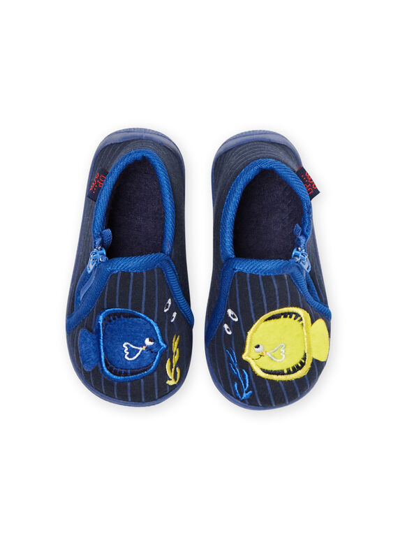 Baby boy navy blue booties NUPANTMARIN / 22KK3825D0A070