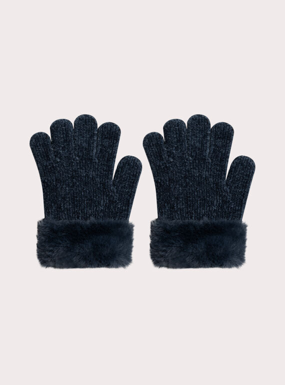  Navy gloves for girls  VYAJOGAN1 / 24WI01M1GAN070