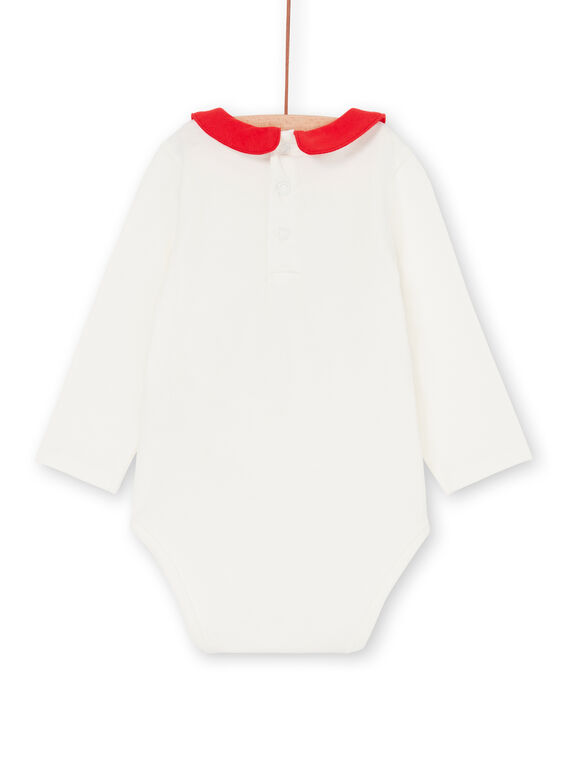 Body ecru and red baby girl LIHABOD1 / 21SG09X2BOD001