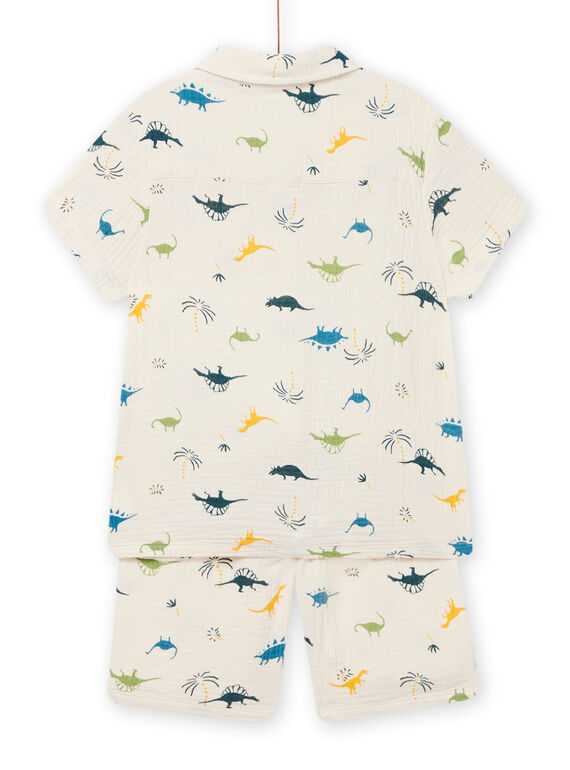 Child boy's dark ecru pajamas NEGOPYCGAZ / 22SH12HBPYJ003