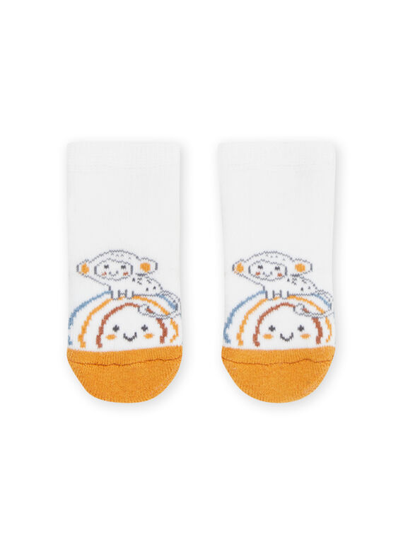 White socks with monkey and rainbow pattern ROU2CHO1 / 23SF41I1SOQ000