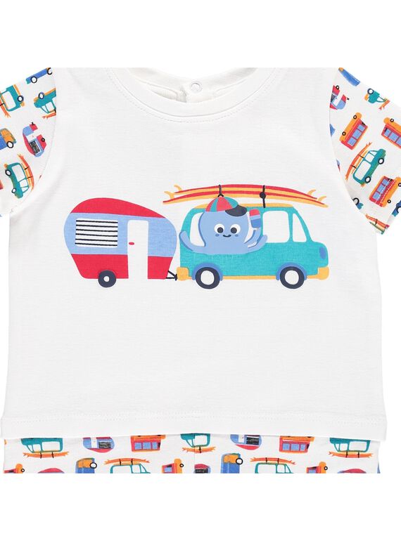 Baby boys' short sleepsuit CEGUGREROU / 18SH1462GRE099