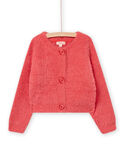 Spicy orange knitted cardigan child girl