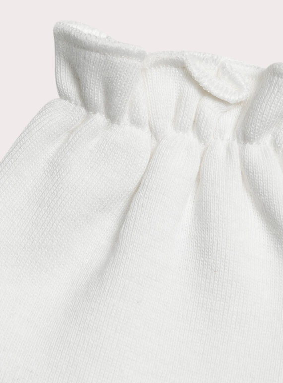 White NEWBORN BEANY XOU1BON / 25WF4251BNA000