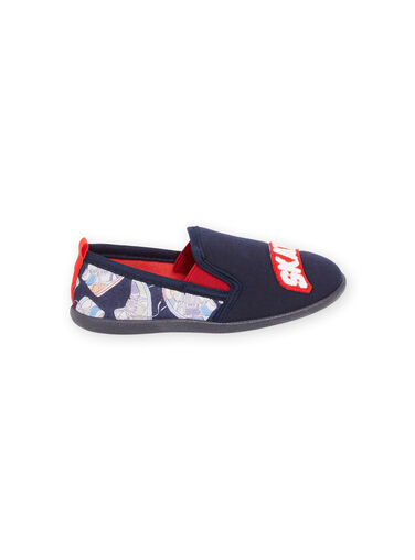 Navy blue slippers with skateboard and lettering print ROPANTSKATER / 23KK3641D0B070