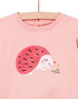Pink hedgehog sweatshirt PIRHUSWE / 22WG09Q1SWE303