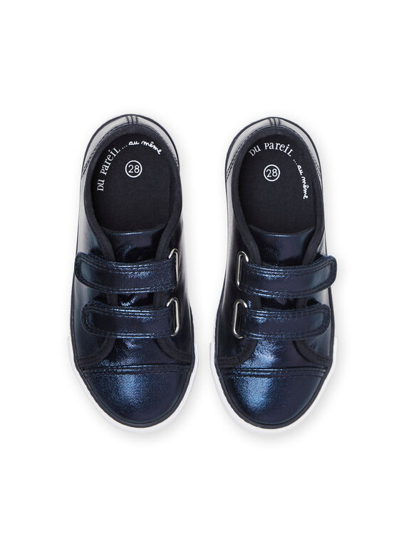 Child girl navy blue patent sneakers NATOILMET / 22KK359AD16070
