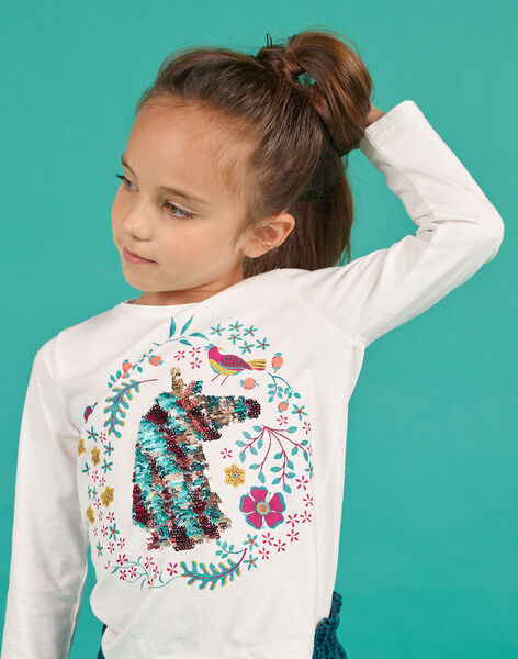 actie sextant Zogenaamd Girl's long-sleeved T-shirt with reversible sequin unicorn motif : buy  online - T-Shirt, Tank top, Shirt | DPAM International Website