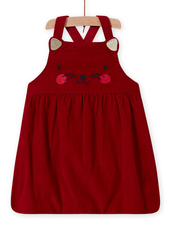 Baby Girl Red Velvet Cat Dress MIMIXROB2 / 21WG09J3ROB511