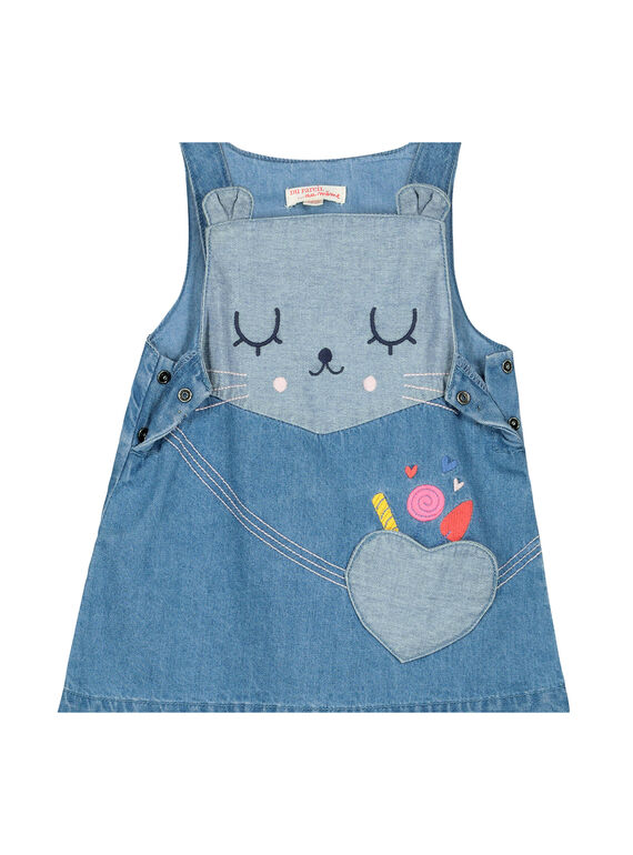 Baby girls' denim dress FICOROB2 / 19SG0982ROB704