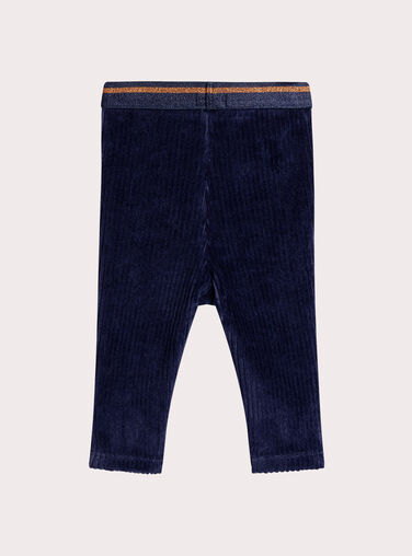 Midnight blue velvet pants for baby girl  VIROPAN2 / 24WG09P2PAN070