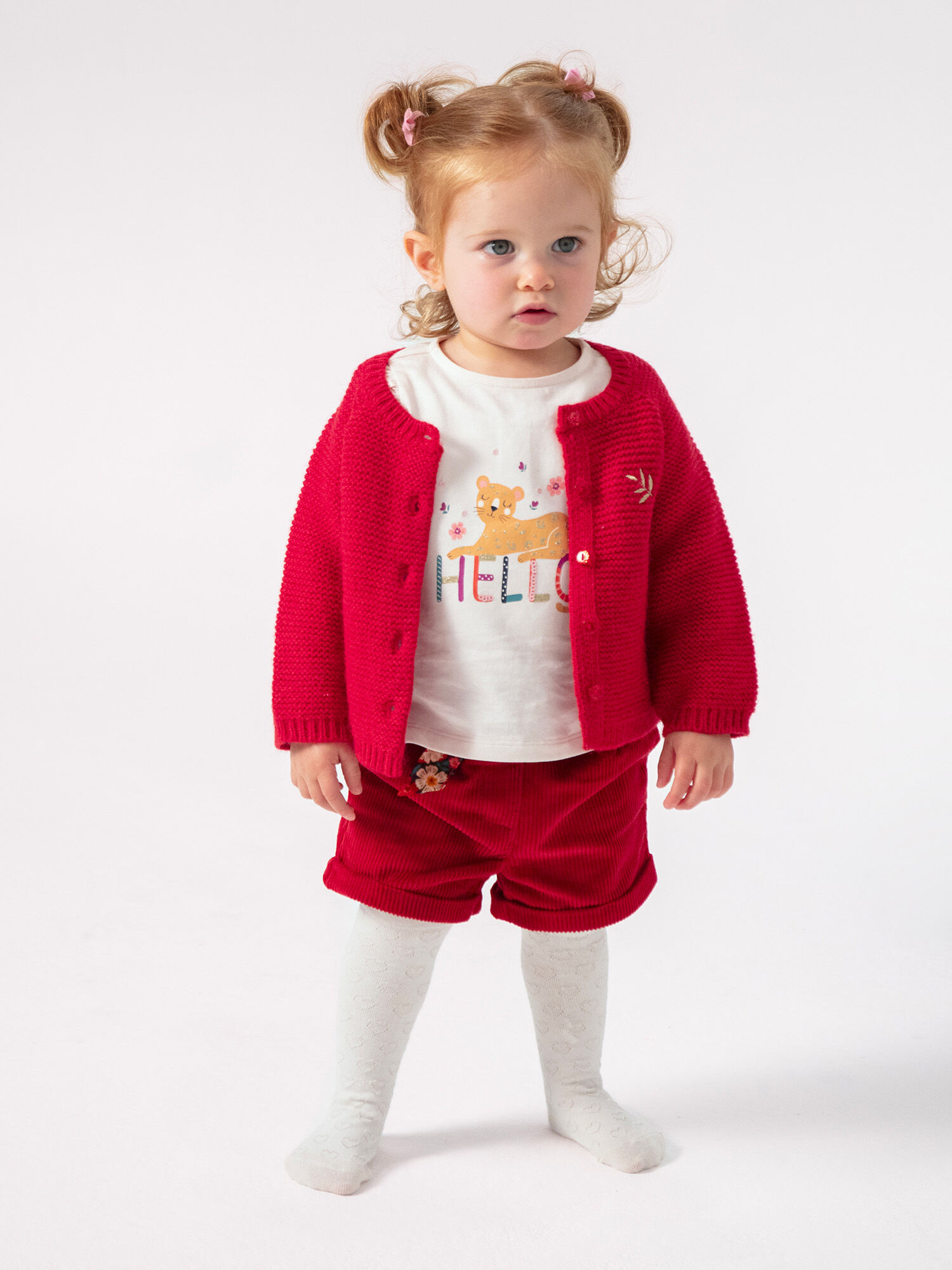 Baby red cardigan top