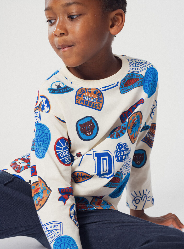 Off white TEE SHIRT LS XOBLUTEE2 / 25W902N3TMLA002