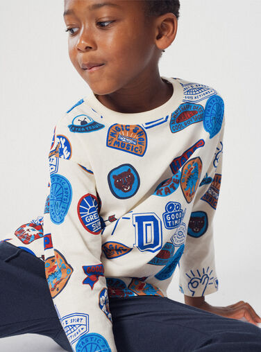 Off white TEE SHIRT LS XOBLUTEE2 / 25W902N3TMLA002