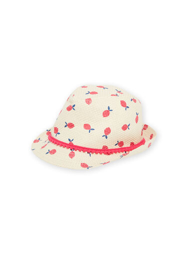 Natural Fruit Print Hat Child Girl NYAHAT2 / 22SI01C5CHA009