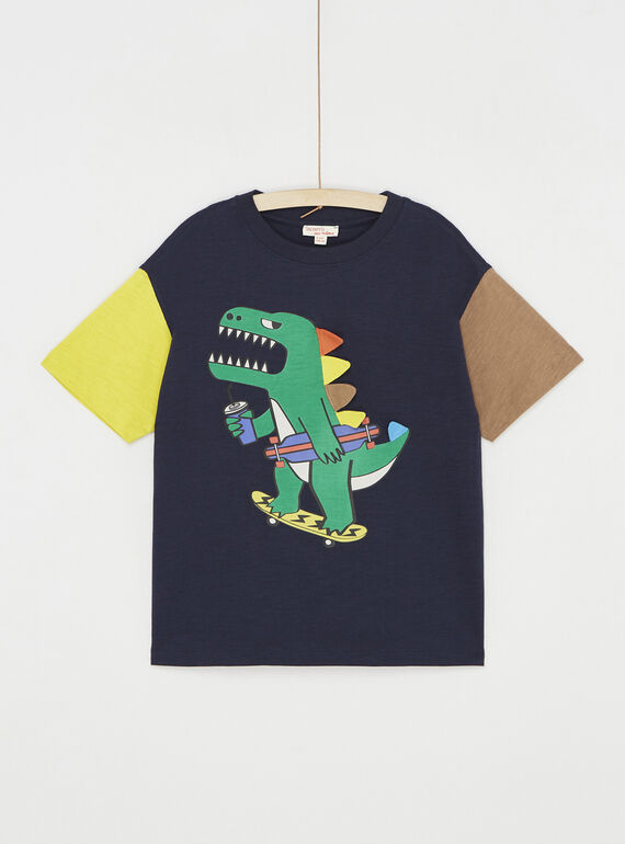 Midnight blue t-shirt with dinosaur animation SOLINTI1 / 23W902H2TMC705