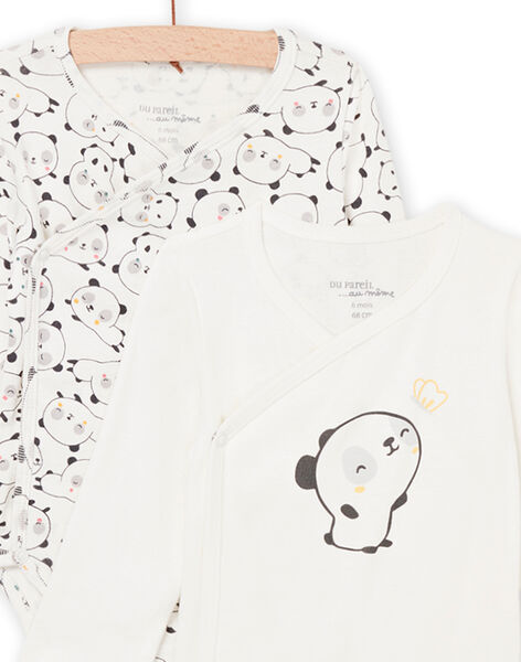 2 bodysuits with panda animation POU1BOD2 / 22WF0482BOD001