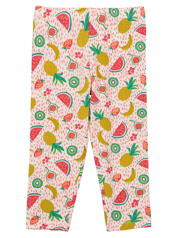 Girls' fruit print leggings FYAYELEG / 19SI01M1CAL099
