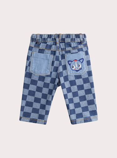 Baby boys' blue printed jeans WUKAJEAN / 25SG1032JEAP272