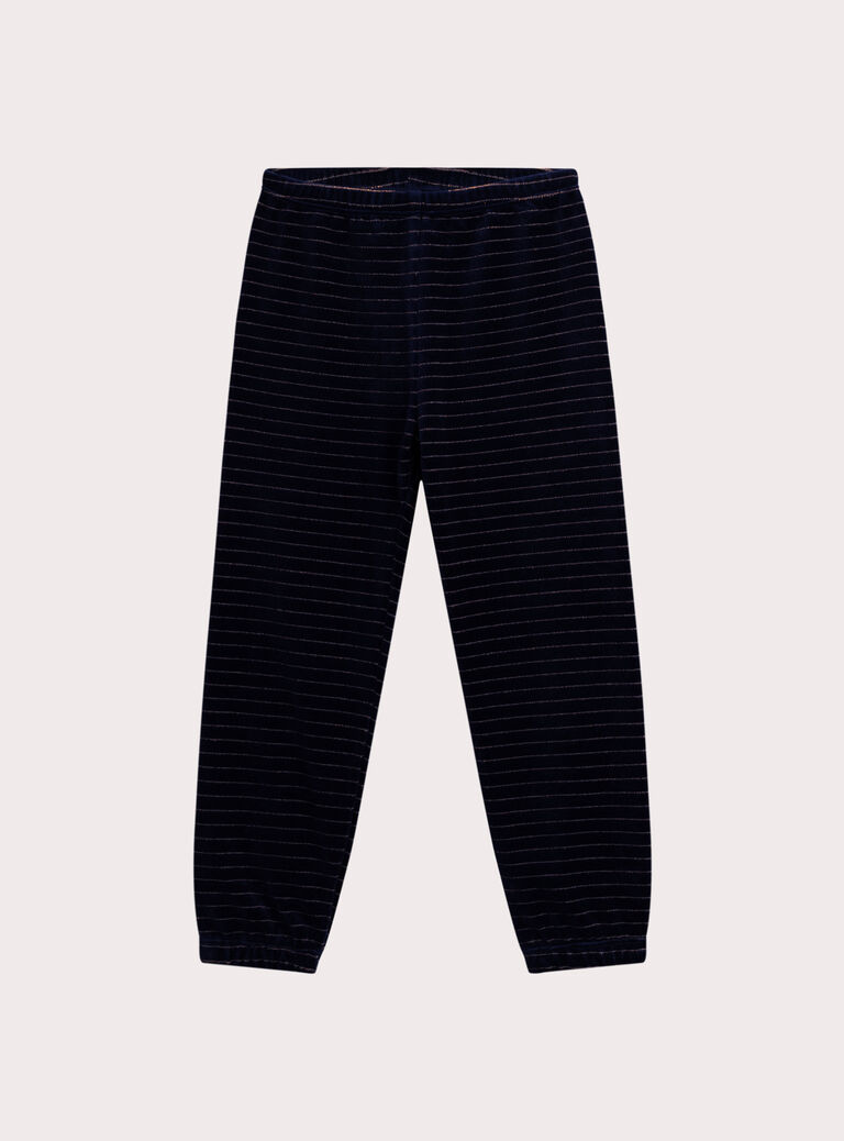 Phosphorescent velvet pajamas for girls  VEFAPYJBLE / 24WH1194PYJ070