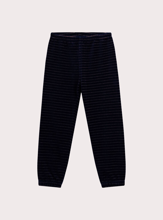 Phosphorescent velvet pajamas for girls  VEFAPYJBLE / 24WH1194PYJ070