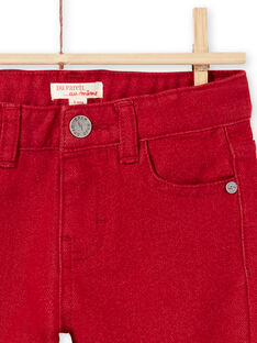 Boy's plain red jeans MOJOPAKNI3 / 21W90225PAN506
