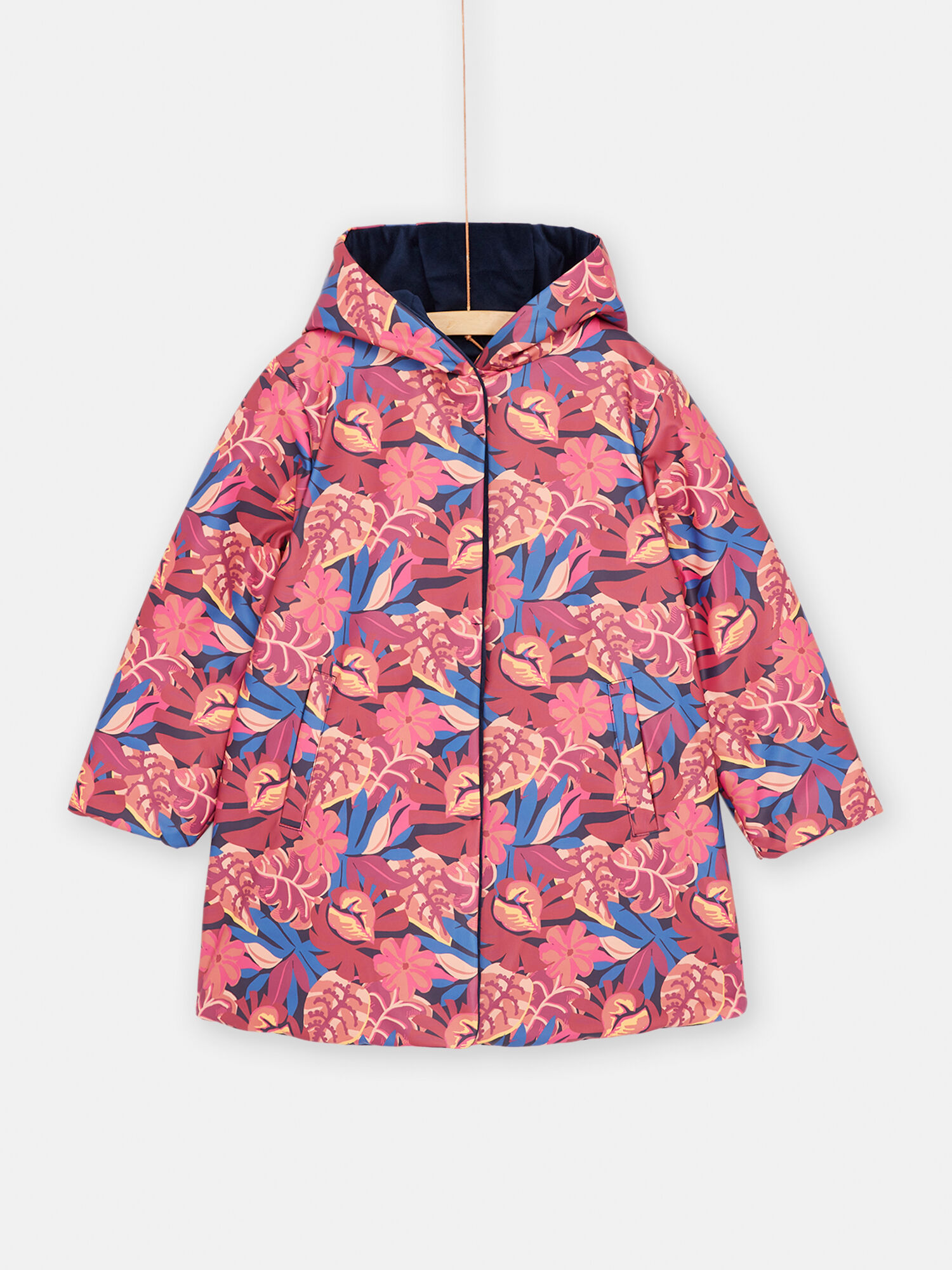 Girls floral raincoat store