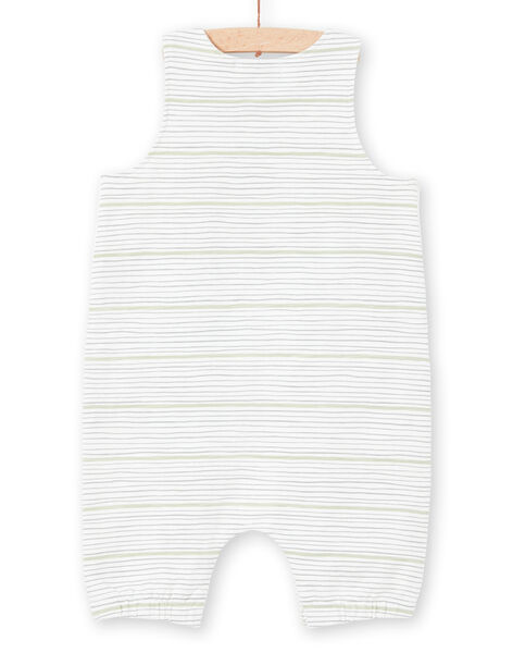 Unbleached and green striped overalls birth mixed MOU1SAL2 / 21WF0541SAL001