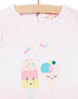 Pink baby girl T-shirt NIFICDEB / 22SG09U1DEBD303