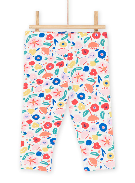 Multicolored floral print leggings RYINAULEG / 23SI09N1CAL001