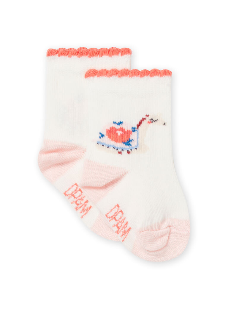 Baby girl unbleached socks NYISANSOQ / 22SI09S1SOQ001