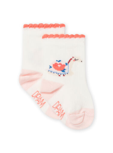Baby girl unbleached socks NYISANSOQ / 22SI09S1SOQ001
